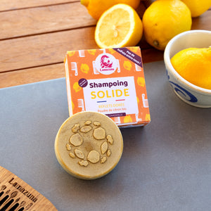 Solid shampoo for golden highlights with organic lemon powder / Στερεό σαμπουάν για χρυσές ανταύγειες με βιολογική σκόνη λεμονιού