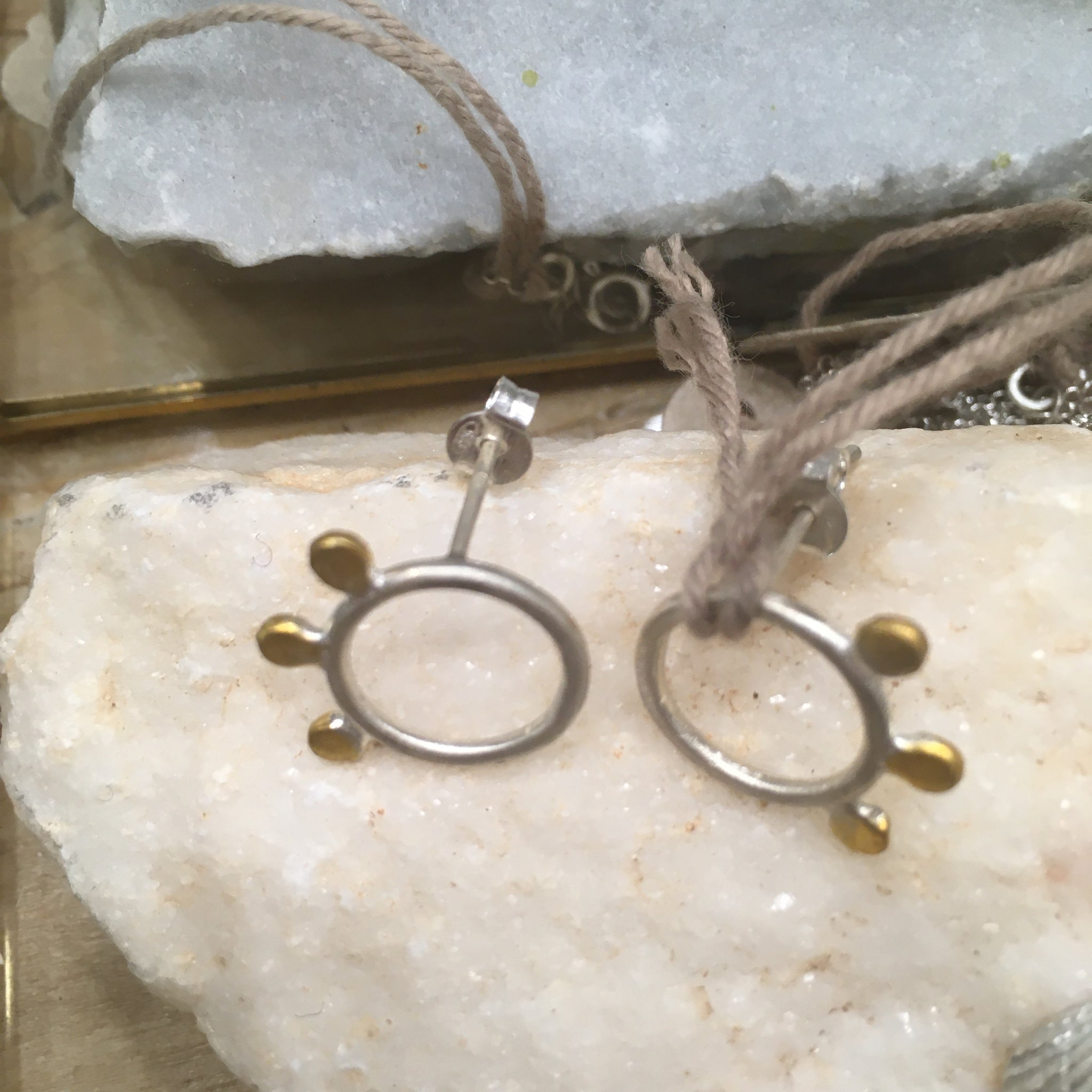 Margot Studs | Recycled Silver - equilibriem jewelry