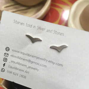 Seagull Studs| Recycled Silver - equilibriem jewelry