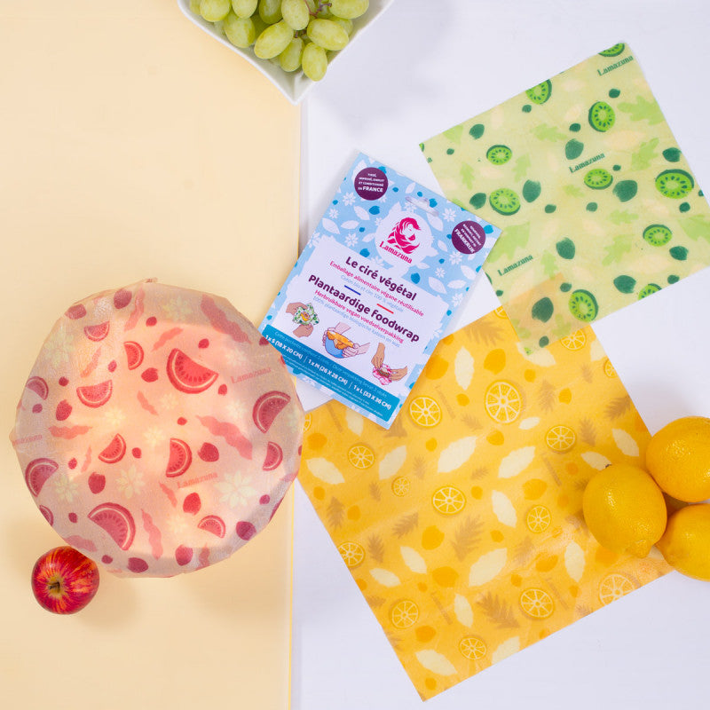 Vegan food wrap Reusable  - Lamazuna - Set of 3 - Vegan κερομάντηλα Επαναχρησιμοποιήσιμα