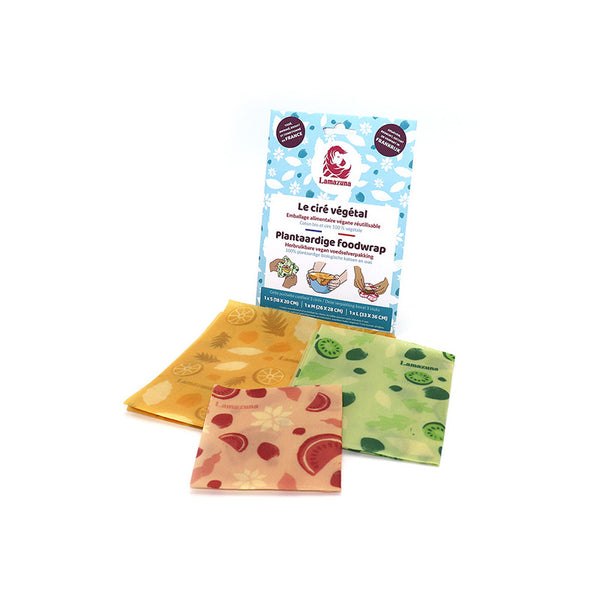Vegan food wrap Reusable  - Lamazuna - Set of 3 - Vegan κερομάντηλα Επαναχρησιμοποιήσιμα