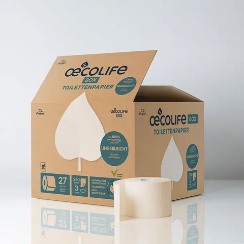Box of 27 Toilet Paper - UNBLEACHED / κουτί των 27 Χαρτί υγείας - ΑΛΕΥΚΑΝΤΟΣ