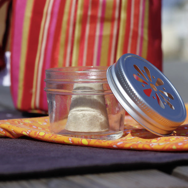 Lamazuna perforated Storage Glass Jar for solid cosmetic /  διάτρητο Γυάλινο βάζο αποθήκευσης για στερεά καλλυντικά